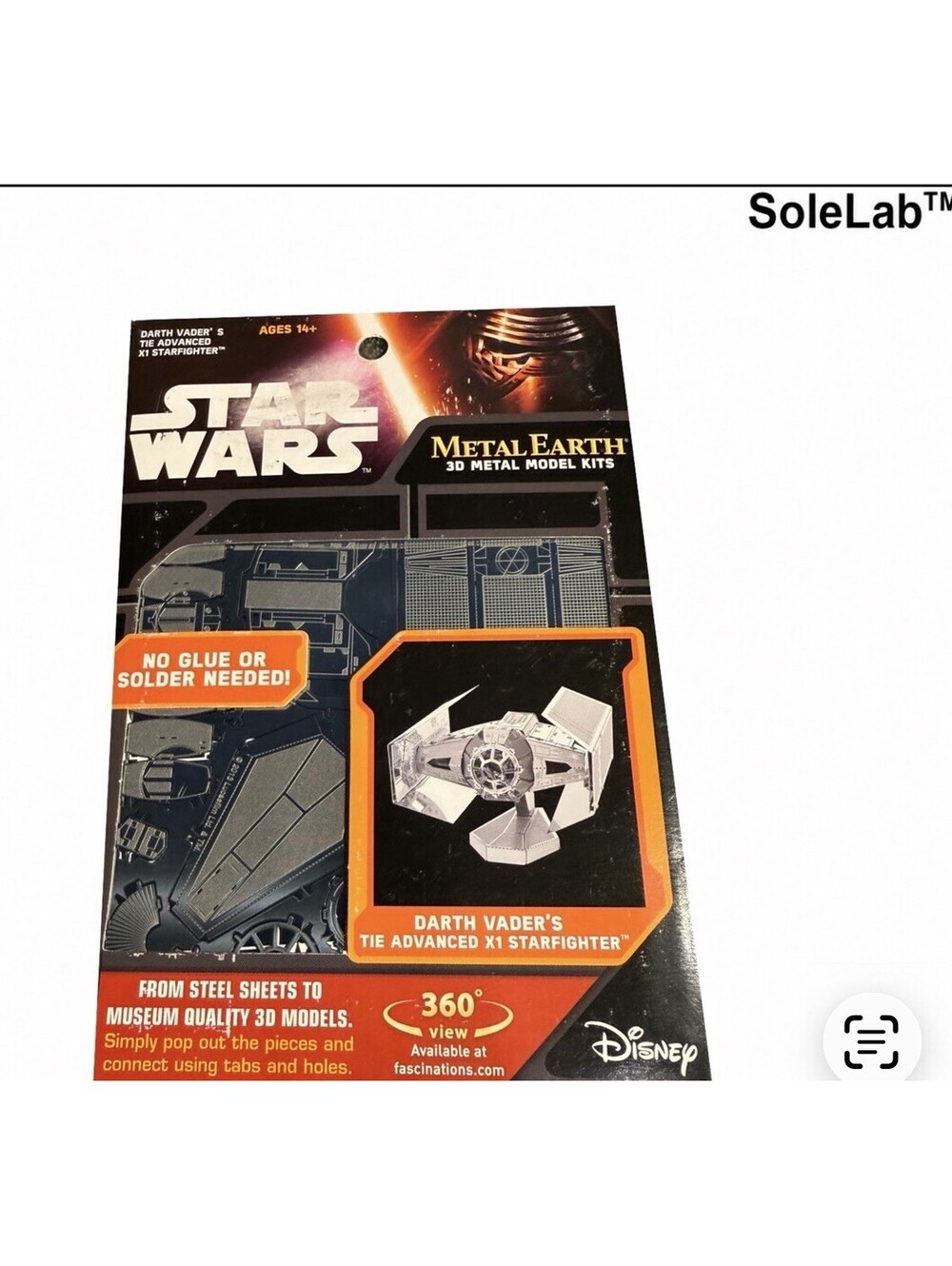 Metal Earth Star Wars Darth Vader TIE Advanced X1 Starfighter Model Kit Sealed